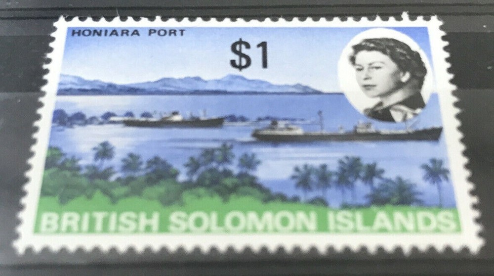 British Solomon Islands Qe2. Sg179 Mounted Mint $1