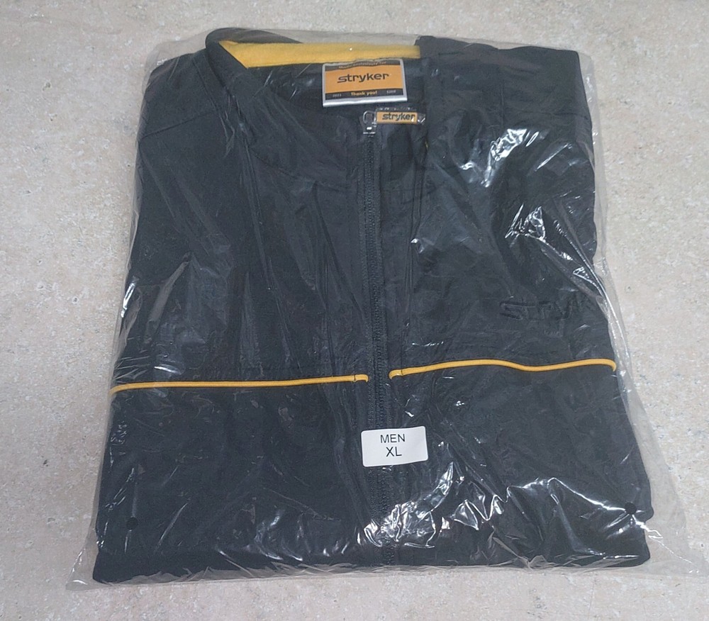 Stryker Men's Vest Full Zip Pockets Polyester Black Yellow Size XL