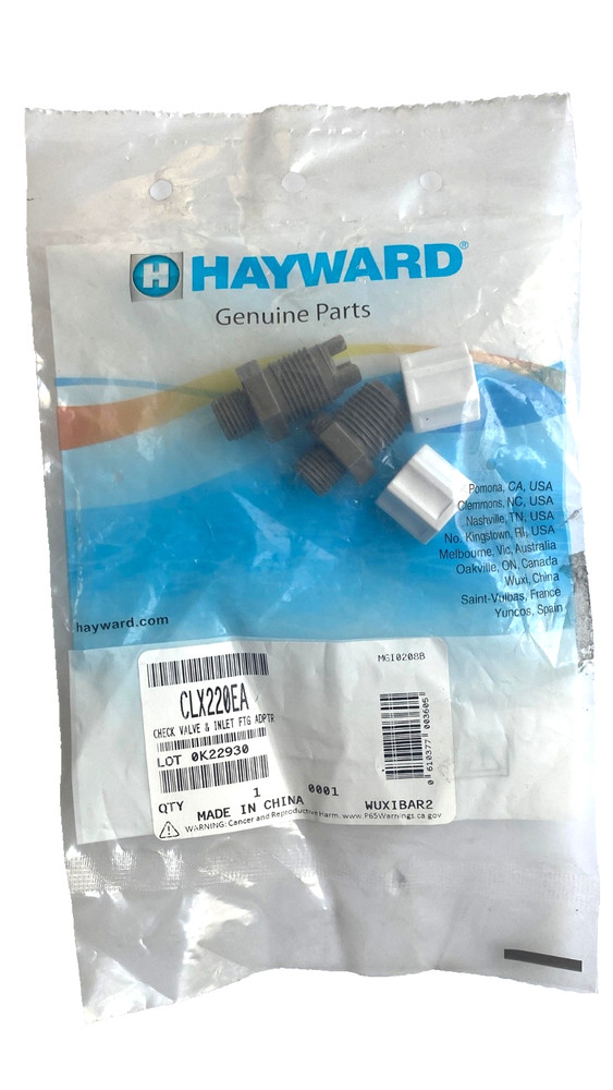 Hayward OEM CL220 Chlorinator Check Valve Compression Nut Inlet Fitting CLX220EA