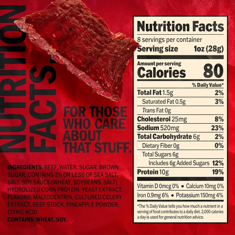 Jack Link's Beef Jerky Half Pounder-Original-Made with 100% Real Beef