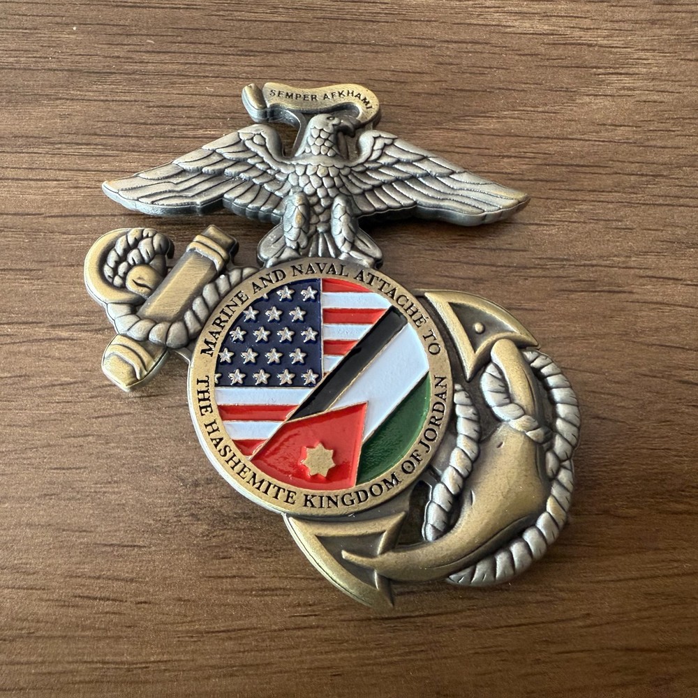 USMC Naval Attaché to Jordan Challenge Coin 4#N