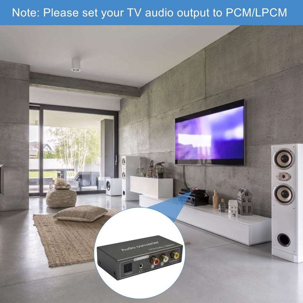 192KHz Multi Function Audio Converter, HDMI ARC or Toslink (Optical,SPDIF) or...