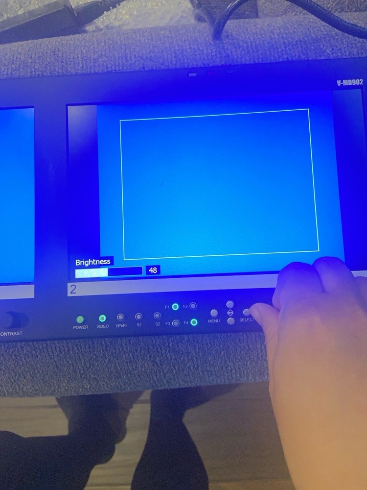 Marshall V-MD902 Dual Rack LCD Monitor Tested Working Powers On Menu Responsive
