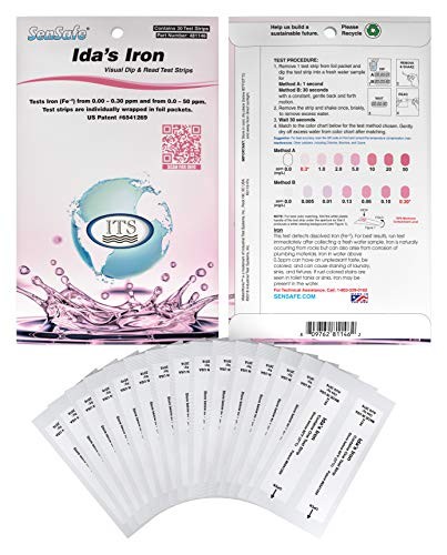 481146 Sensafe Iron (Ida's) Water Test Strips 30 Pack