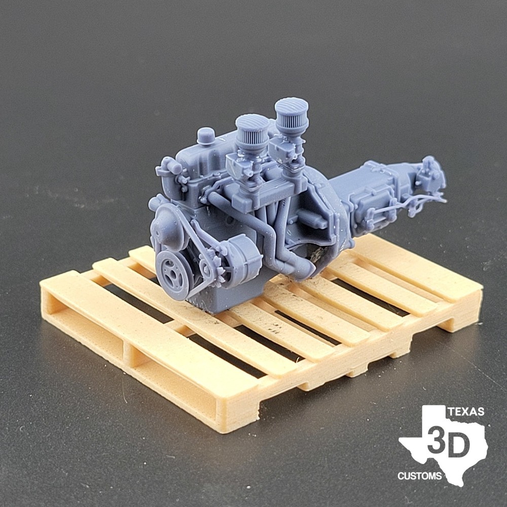 Dual Stromberg Chevy 153 "Super Thrift" model engine resin 3D printed 1/25 1/24
