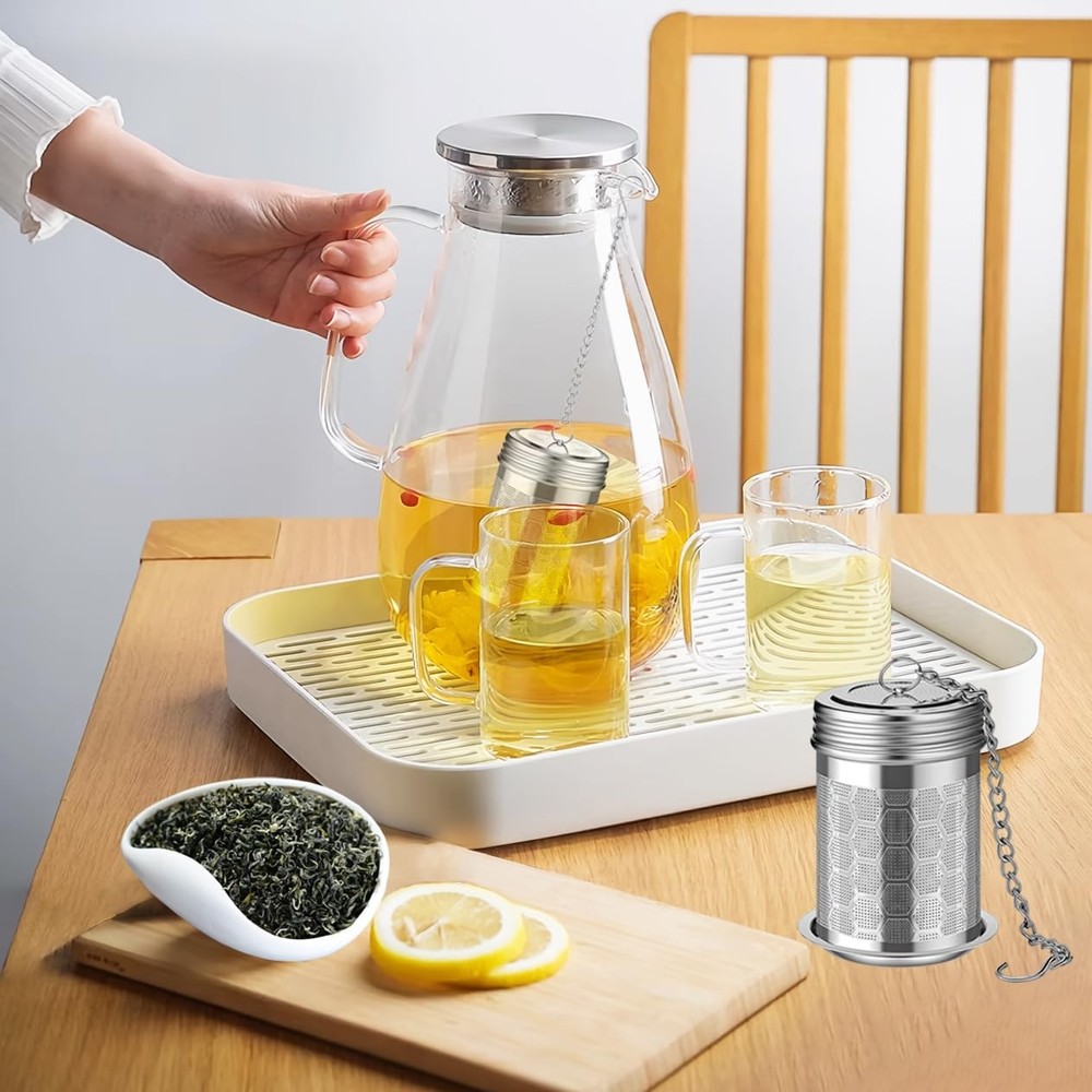 2 Pack Stainless Steel Tea Infusers, Extra Fine Mesh standard, Silver