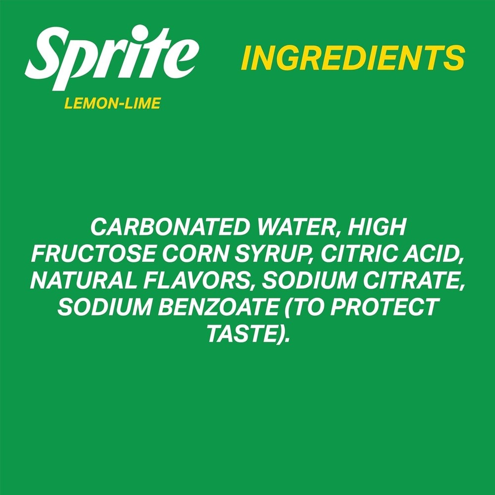 Sprite Lemon Lime Soda Soft Drinks, 12 fl oz, 12 Pack,Cans