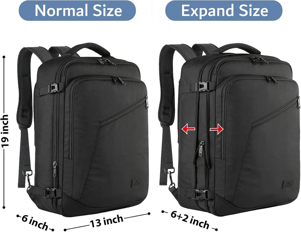 Carry on Backpack, Extra Large Travel Backpack Expandable Airplane Approved Week
