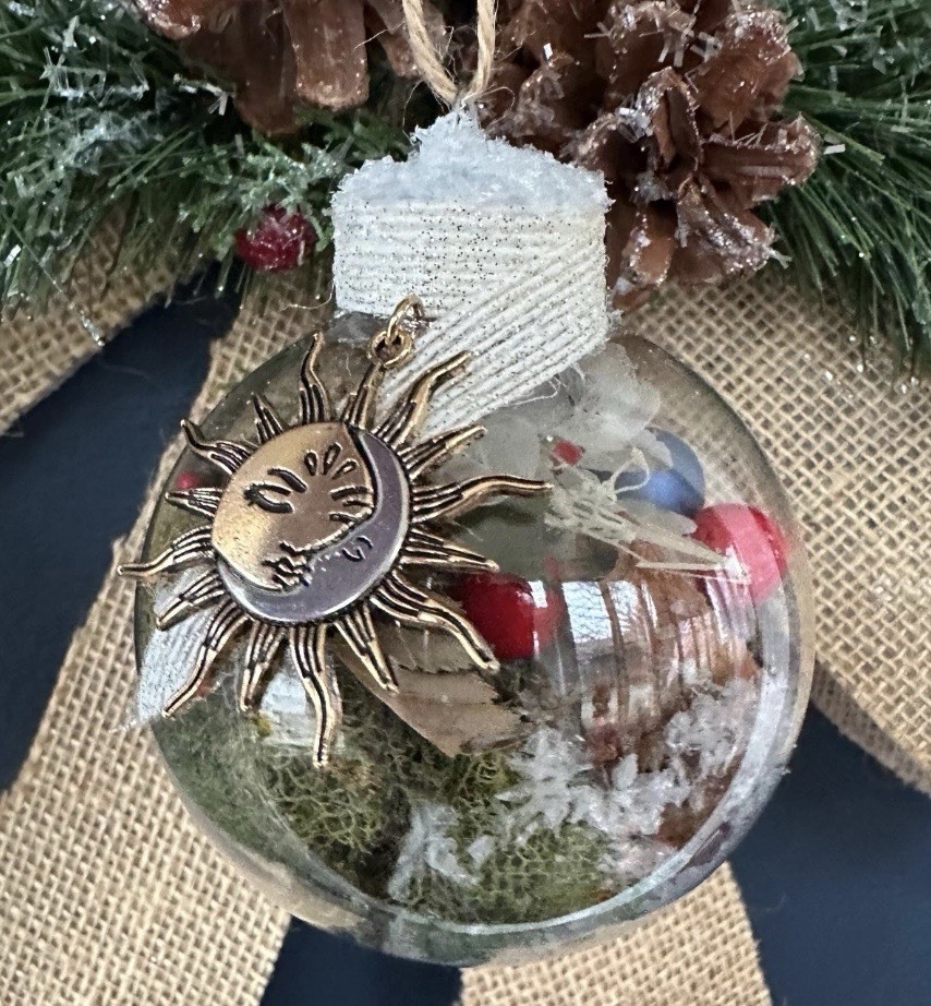 Winter Solstice Witch Ball Handmade