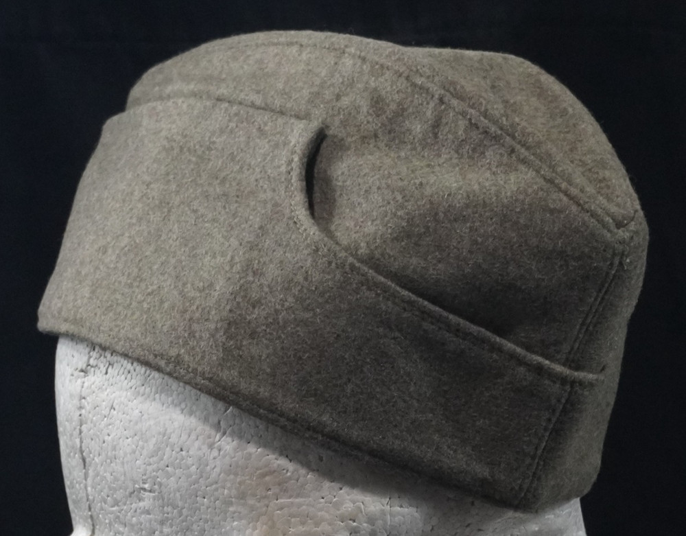 West German Winter Side Cap. Fold Down Flaps. Wool. 1960's
