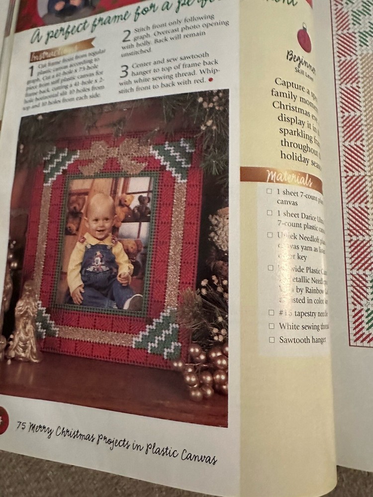 NEW HB 75 MERRY CHRISTMAS PROJECTS IN PLASTIC CANVAS