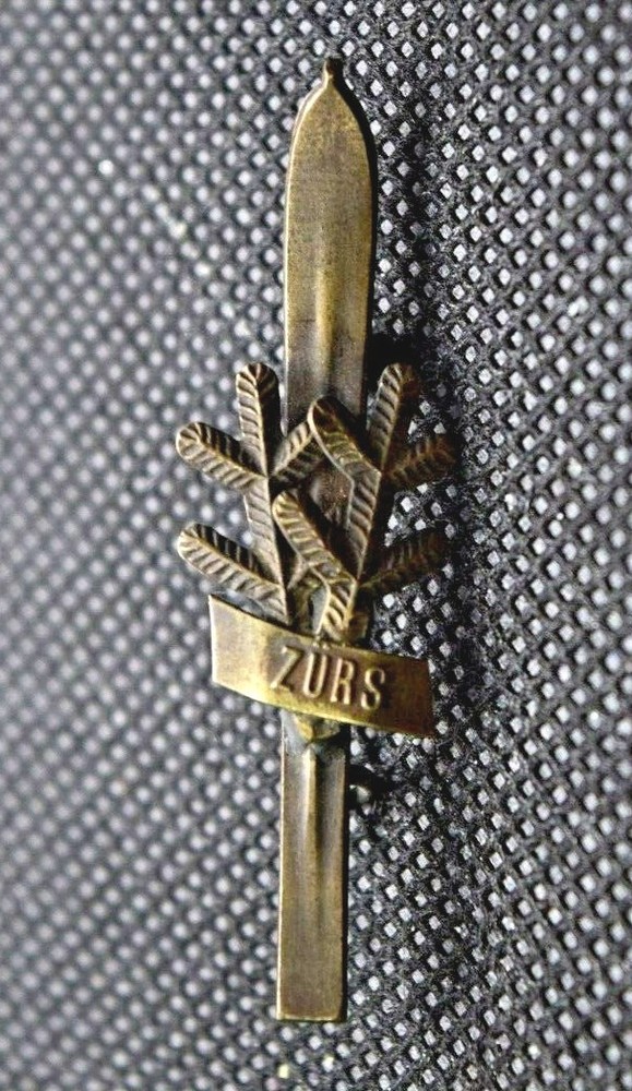 Zurs Ski Resort Austria Ski with Pine Branches Ski Pin