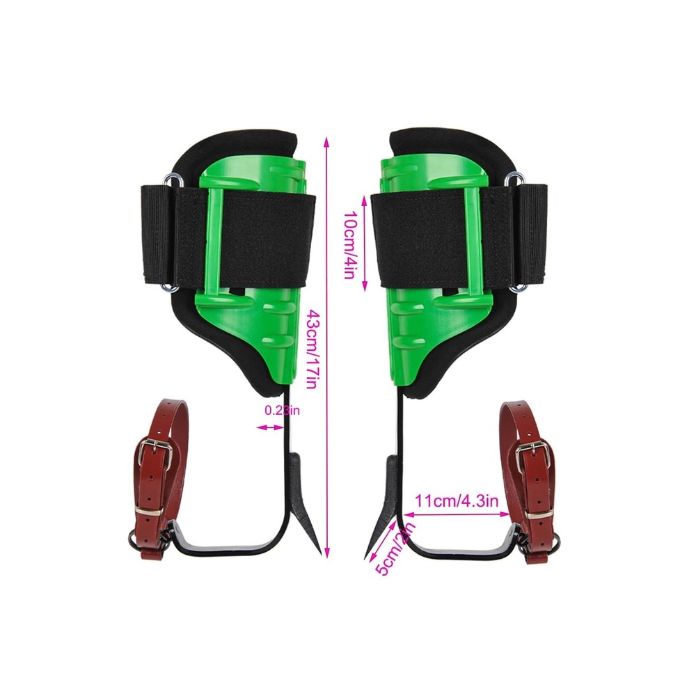 Tree Climbing Spikes, Height Adjustable Tree Climbing Gear with Non-Slip Peda...