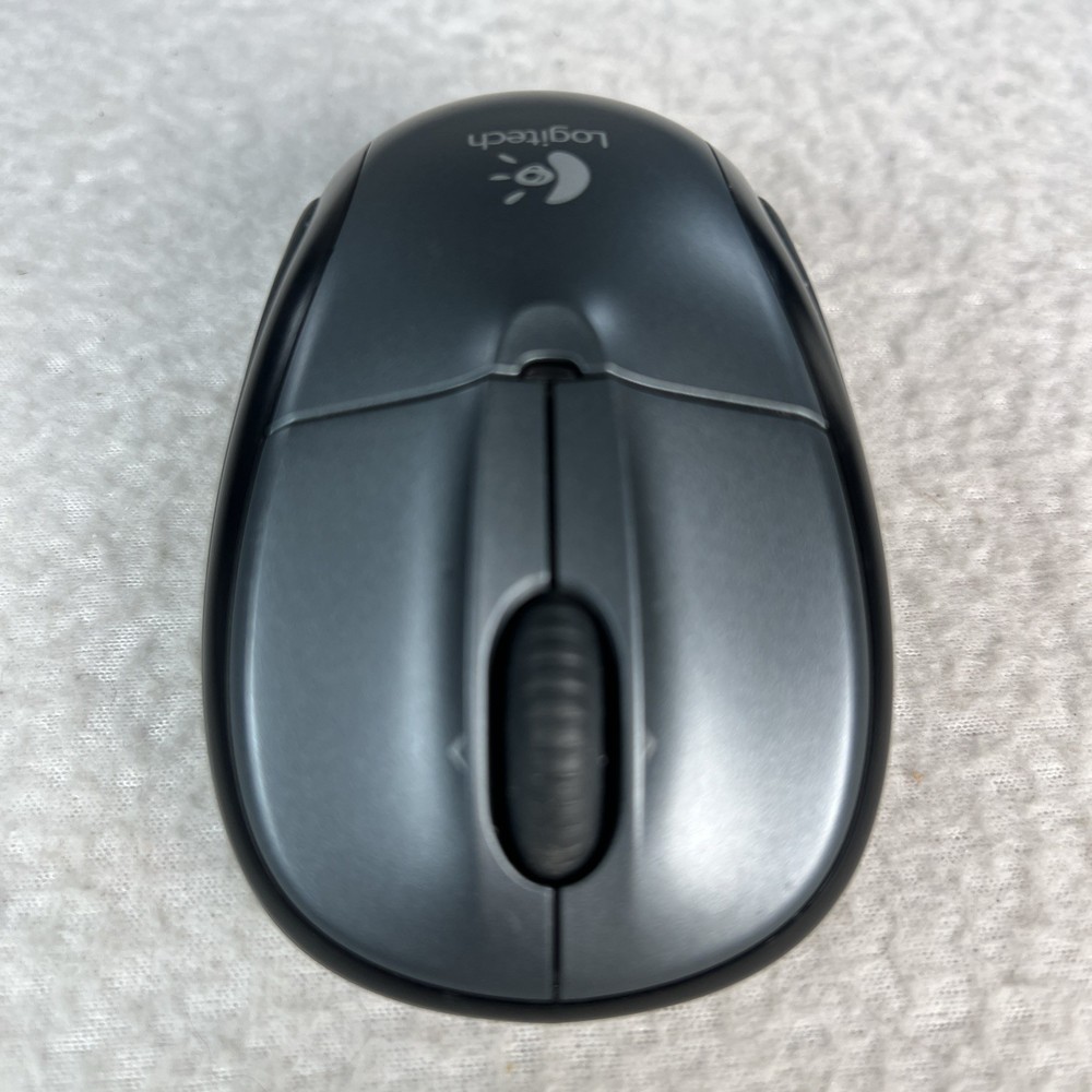 Logitech Wireless Travel Mouse M-RBS136 Black/Grey Complete with Receiver EUC