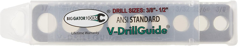 V-Drill Guide, Standard Sizes 3/8" to 1/2"