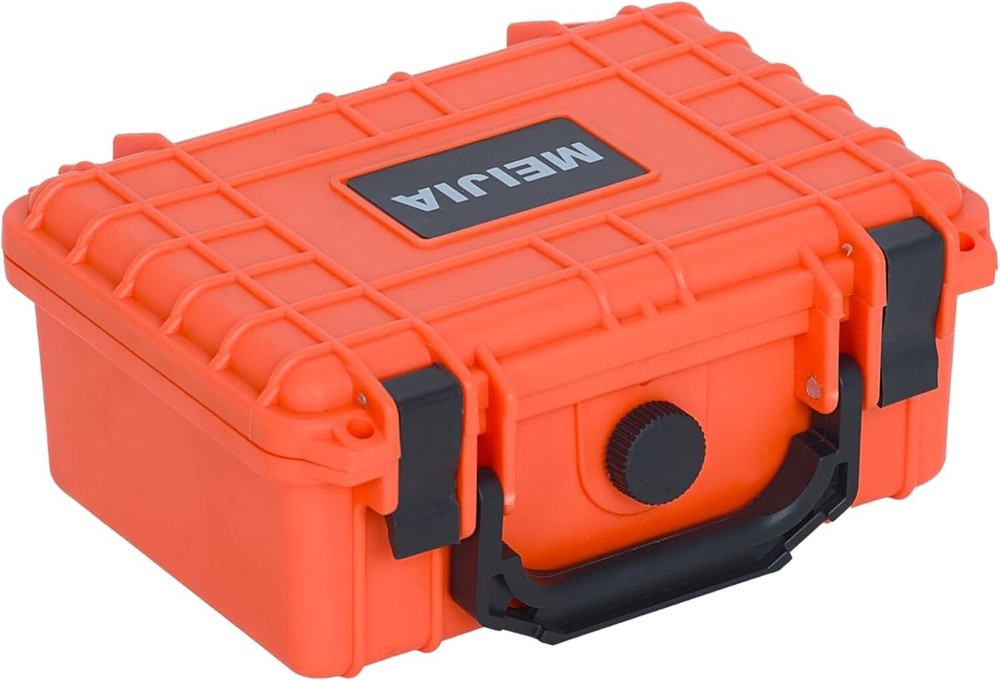 MEIJIA Waterproof Case with Foam Insert - 8.12" Compact Design for Drones