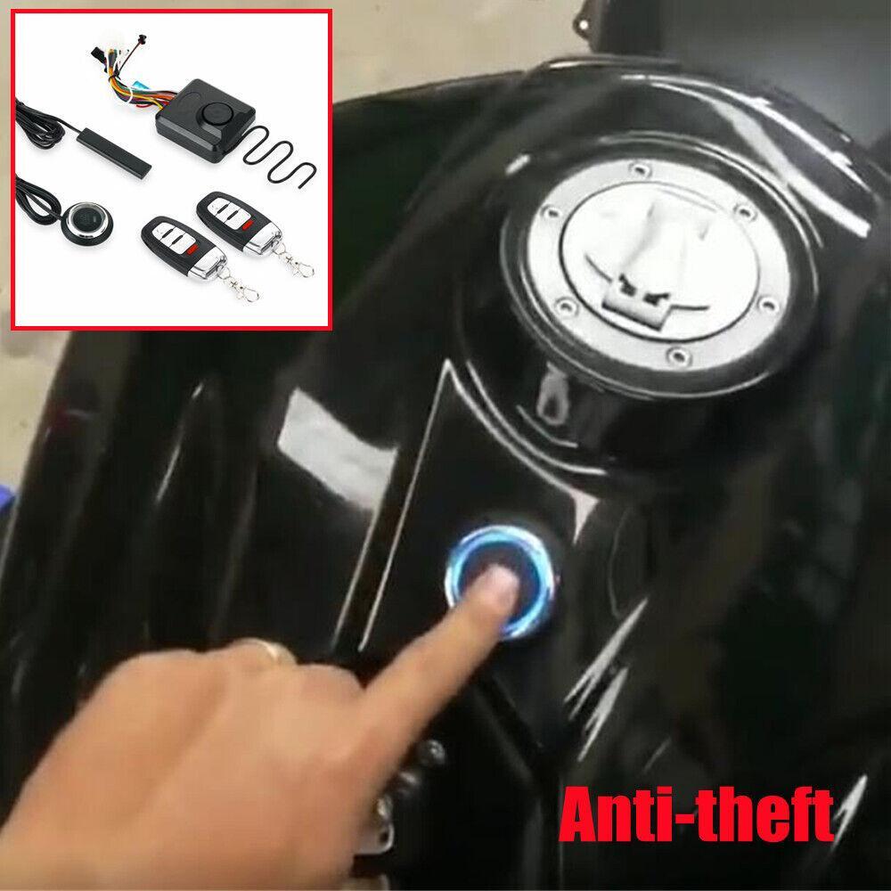 Motorcycle Engine Ignition Keyless One-button Start Anti-theft Alarm System Trim