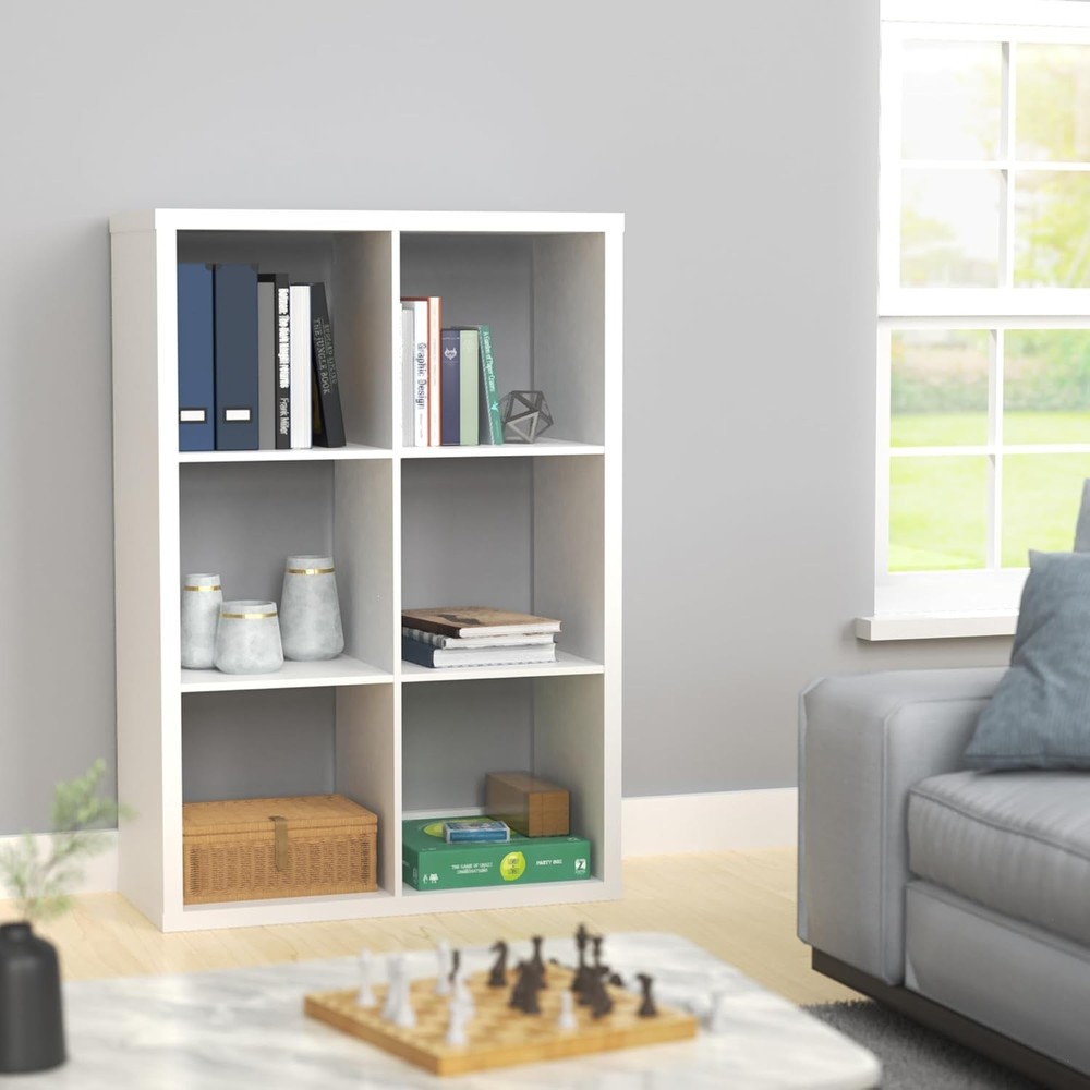 NEW ClosetMaid 6 Cube Storage Shelf Organizer Bookshelf with Open Back, Vertic