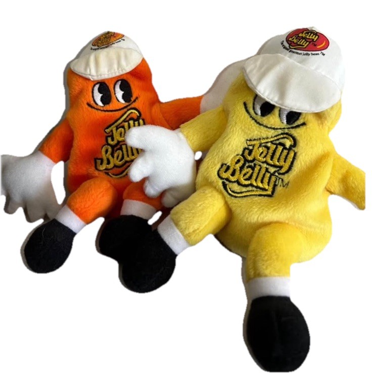 Jelly Belly Bean Bag Plush Keychain Yellow & Orange