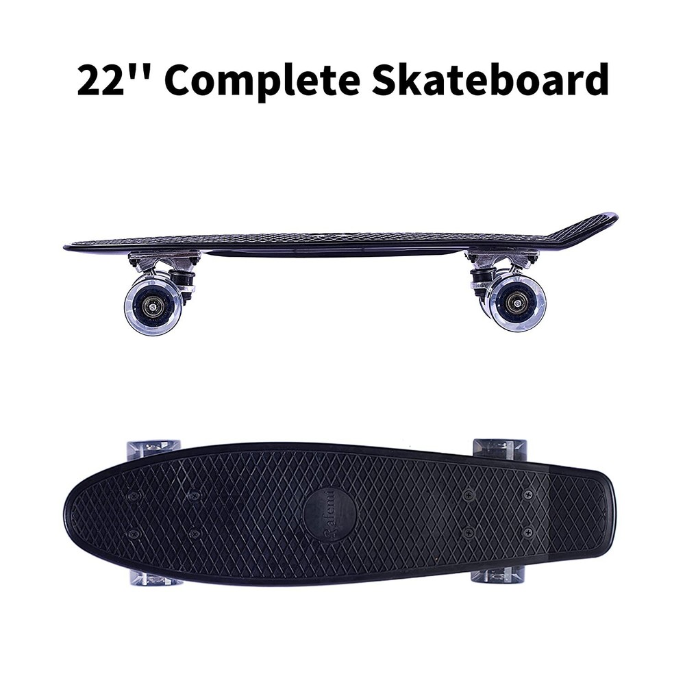 22 inch Complete Skateboard Highly Flexible Cruiser Board Plastic Deck Board