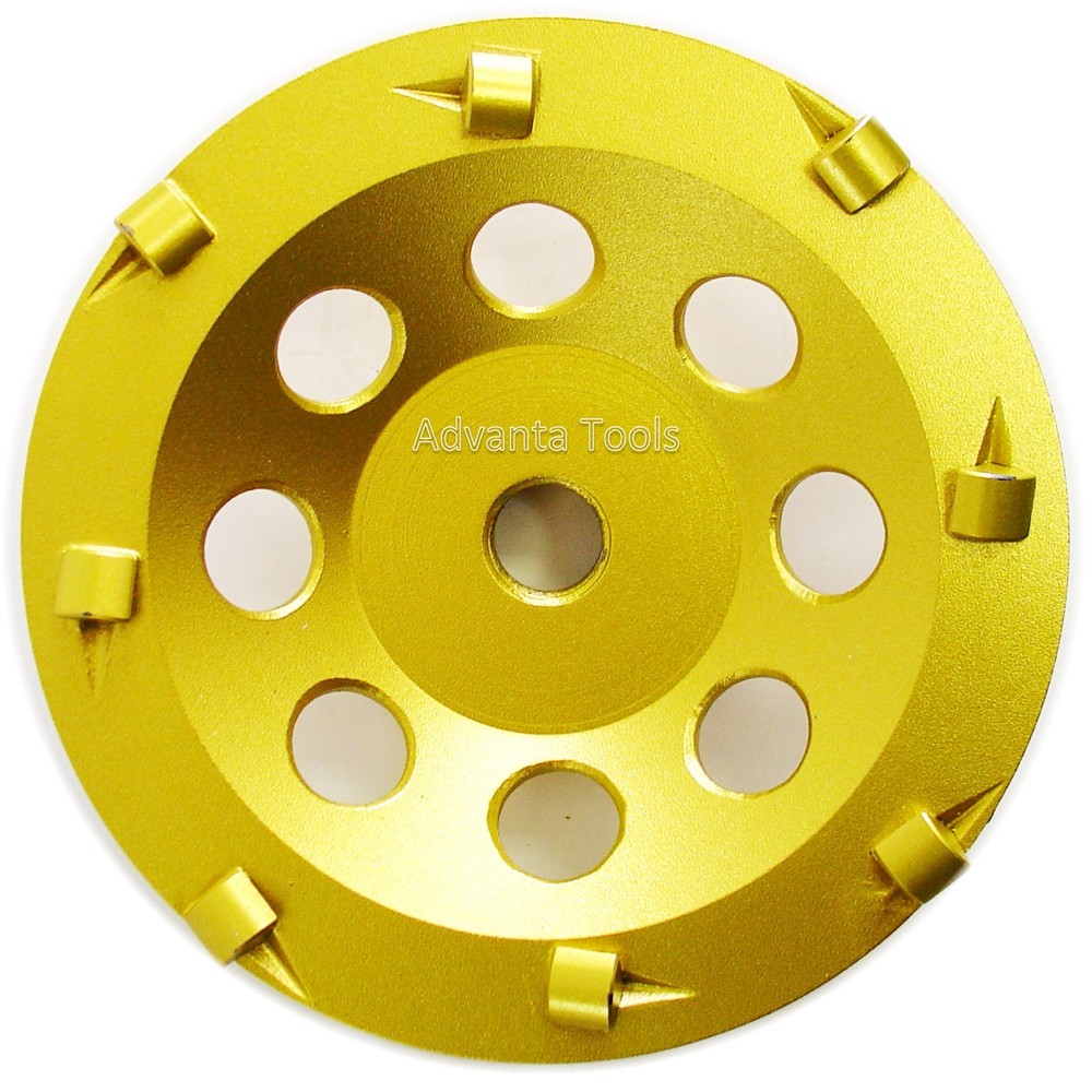 5” PCD Cup Wheel - Quarter Round 8-Segment with 5/8"-11 Arbor