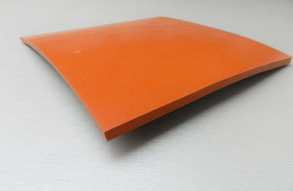 4" Square 1/4" Thick Silicone Rubber Sheet High Temp Solid Red/Orange Grade 4x4"