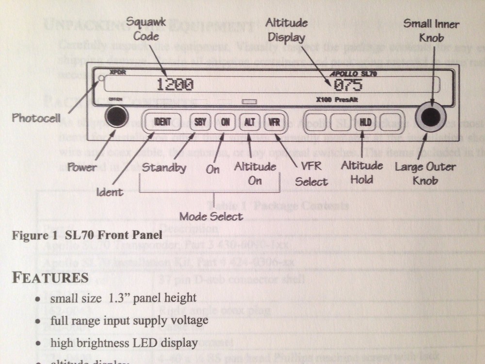 UPS Apollo SL70 install manual