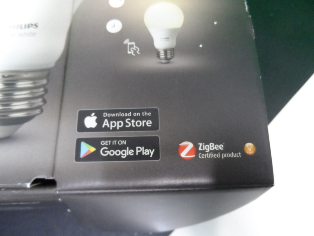 Philips Hue White A19 60W LED Bulbs 2 Pack Starter Kit+HUB.