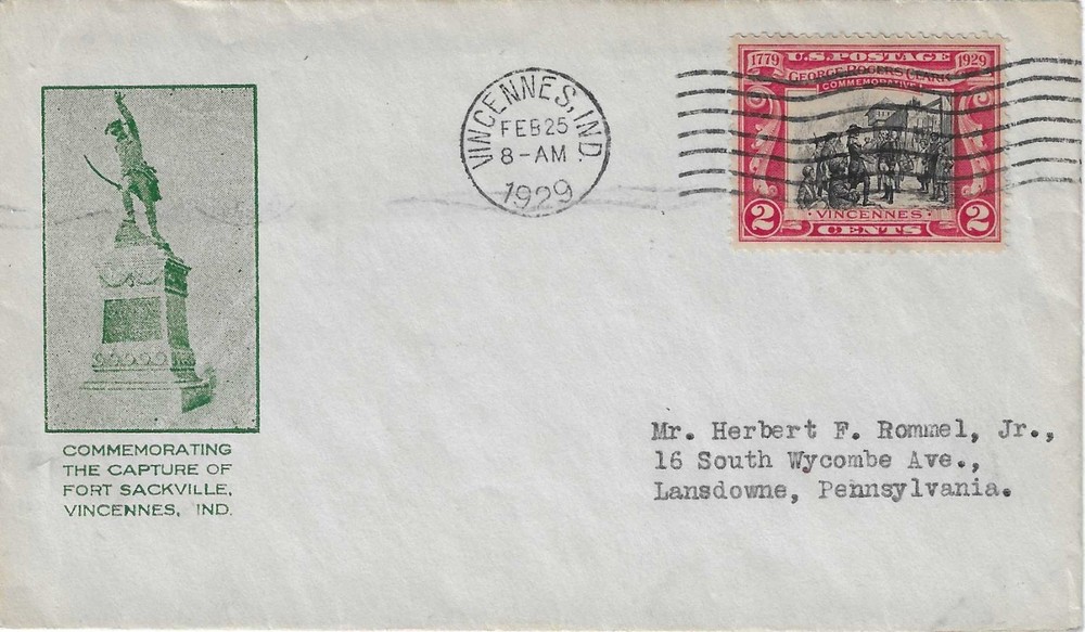 FDC   #  651-19  -- George Rogers Clark --  Gorham
