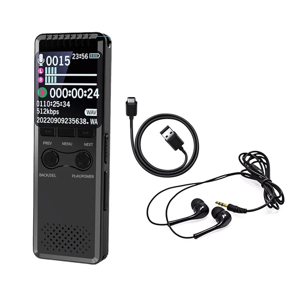 32GB Digital Voice Recorder Playback Device Lectures Activated Audio Recorders