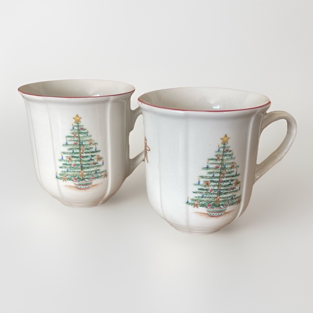 Farberware Gingerbread Christmas Tree Mug Set of 2
