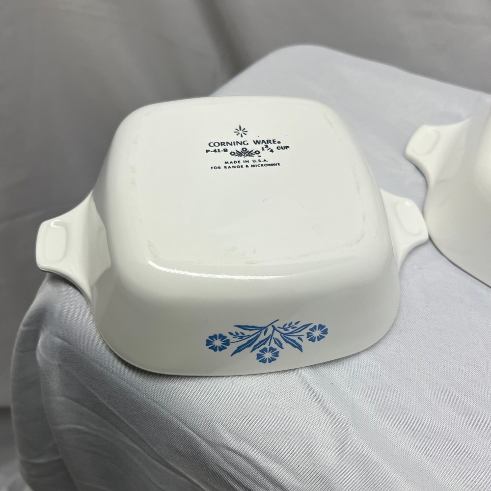 Corning Ware Petite Pan Blue Cornflower Square Baking Dish Set