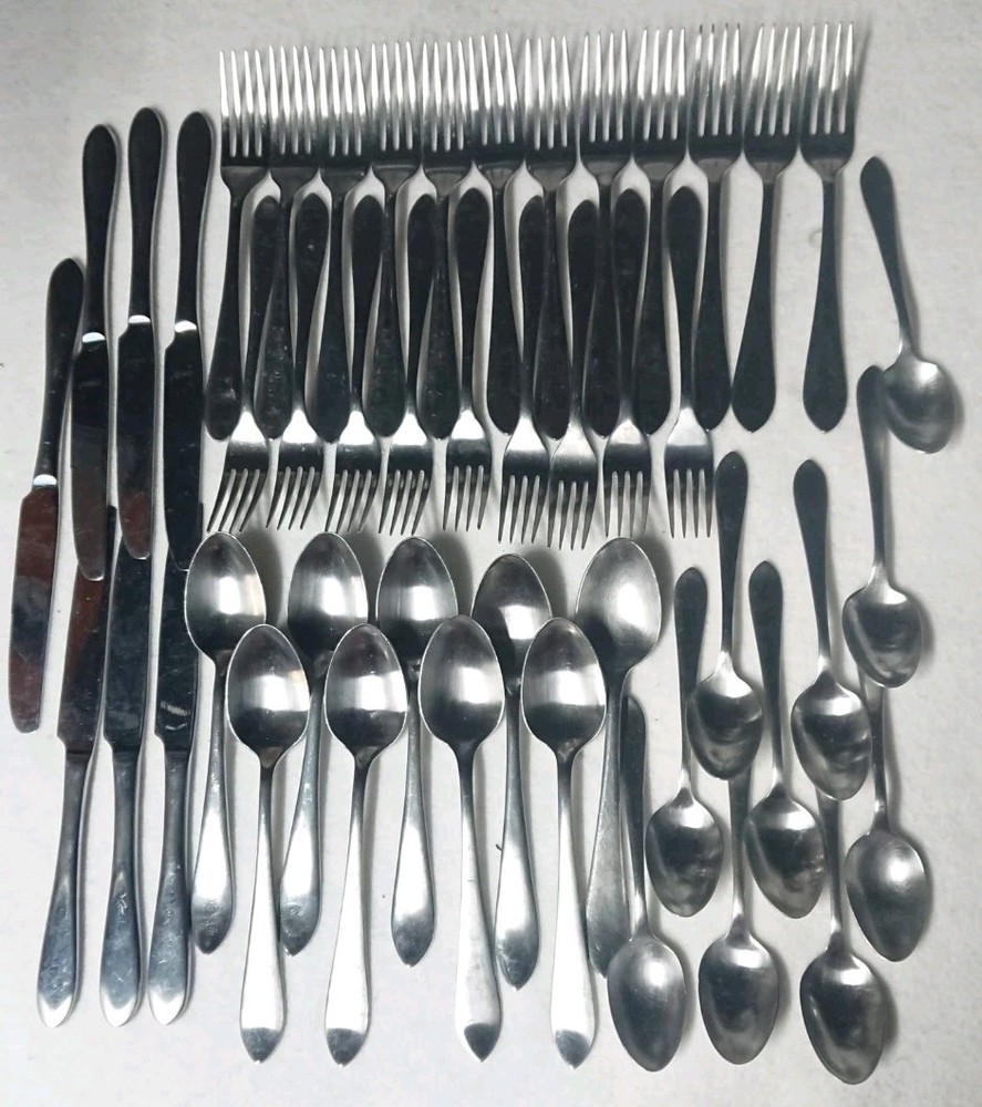 Ginkgo Linden 46 PC Flatware Set Serv 7 +++