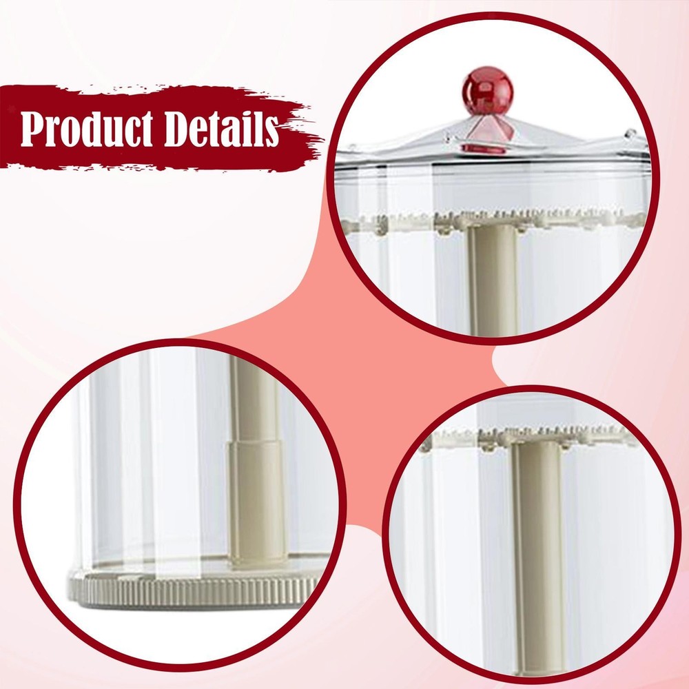Rotating Clear Figure Display Case Organizer Gift Portable Space Saving Showcase
