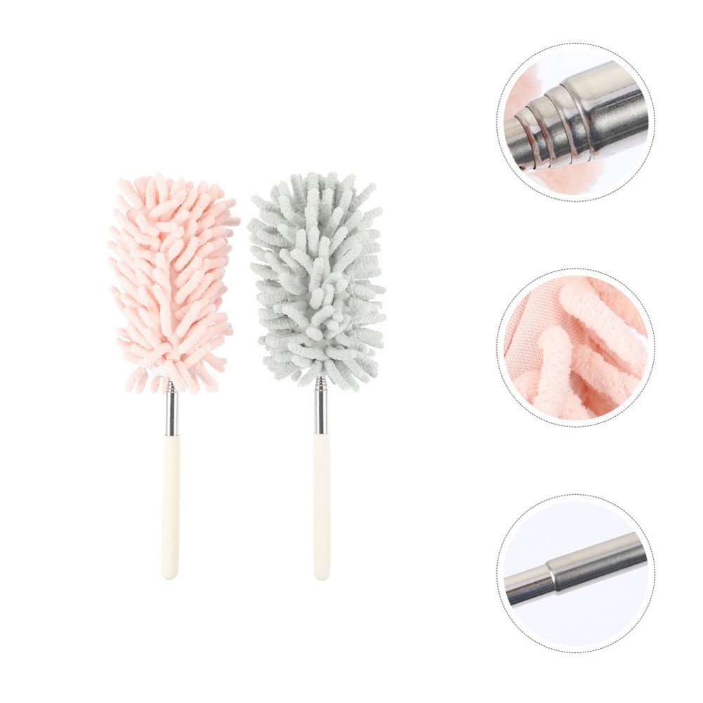 2pcs Hand Duster Telescopic Dust Sweeper Dust Cleaning Tool Bendable Duster