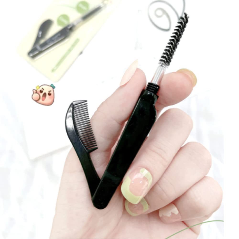2 PCS Folding Eyebrow Comb Eyelash Separator Grooming Brush Cosmetic Tool