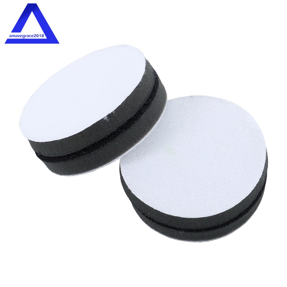 10 Pack 3 Inch (75mm) Foam Interface Pad, Hook and Loop Soft Foam Buffing Pad