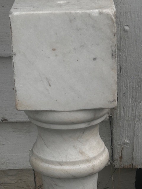 Anitque White Marble Balster/Spindle from a Railing.36"