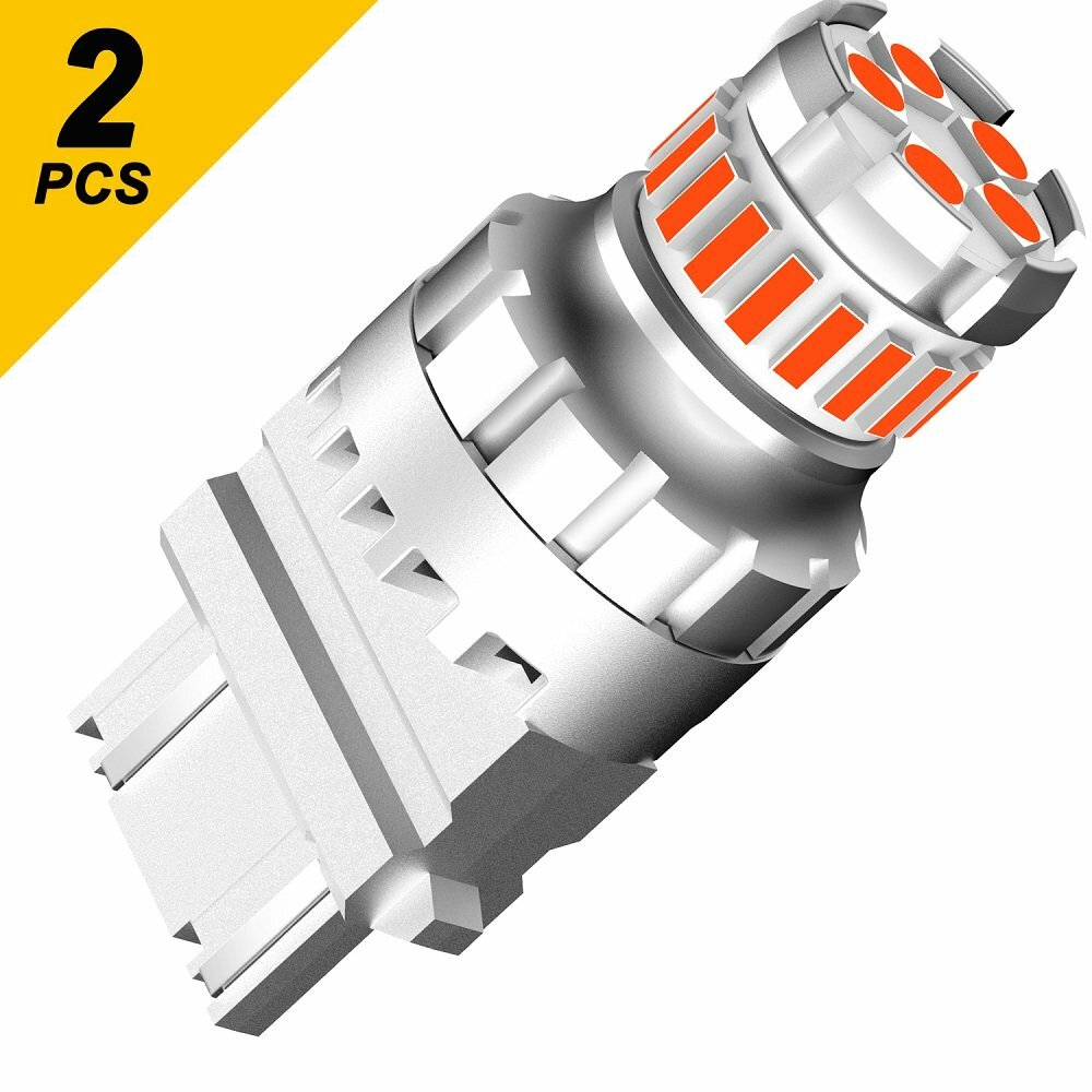 AUXITO 3157 Red LED Brake Tail Parking Stop Light Bulbs Error Free Super Bright