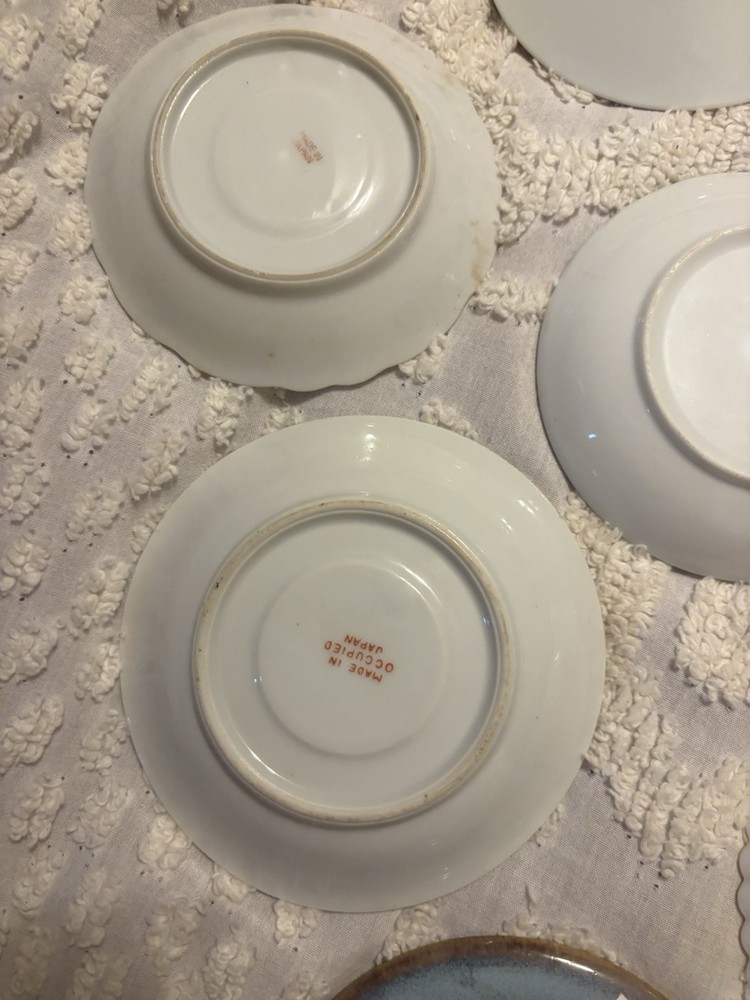 Eclectic Set of Saucers 14 Pieces Total