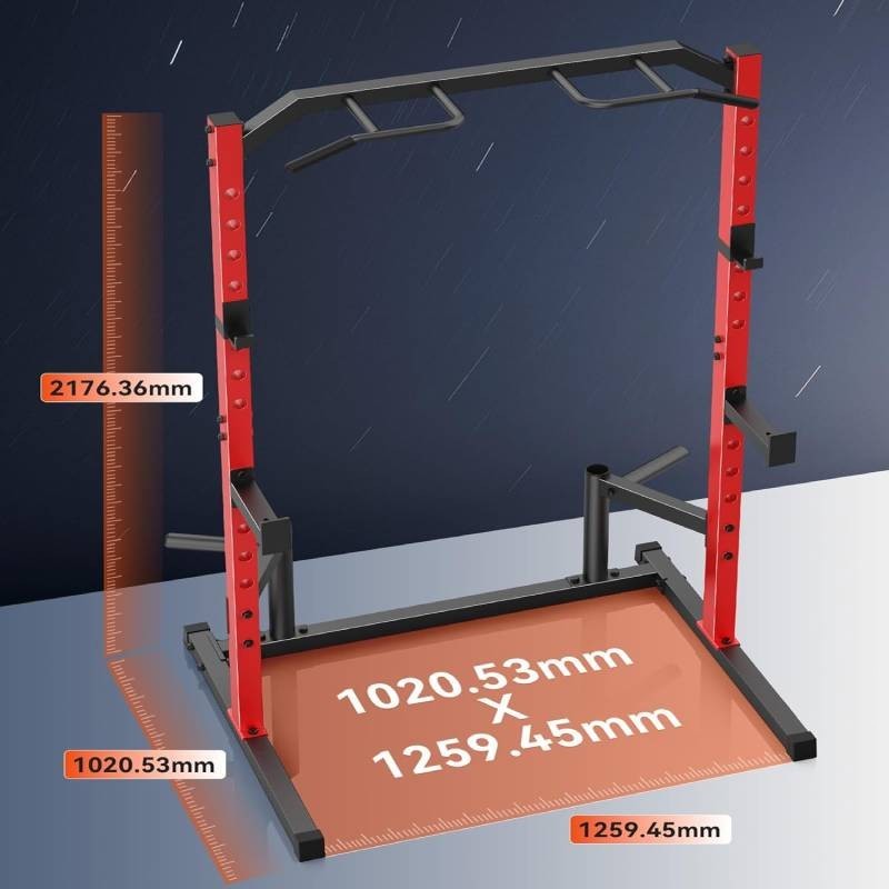 Power Rack Adjustable Power Cage Squat Rack with Pull Up Bar Weight Lifting Cage