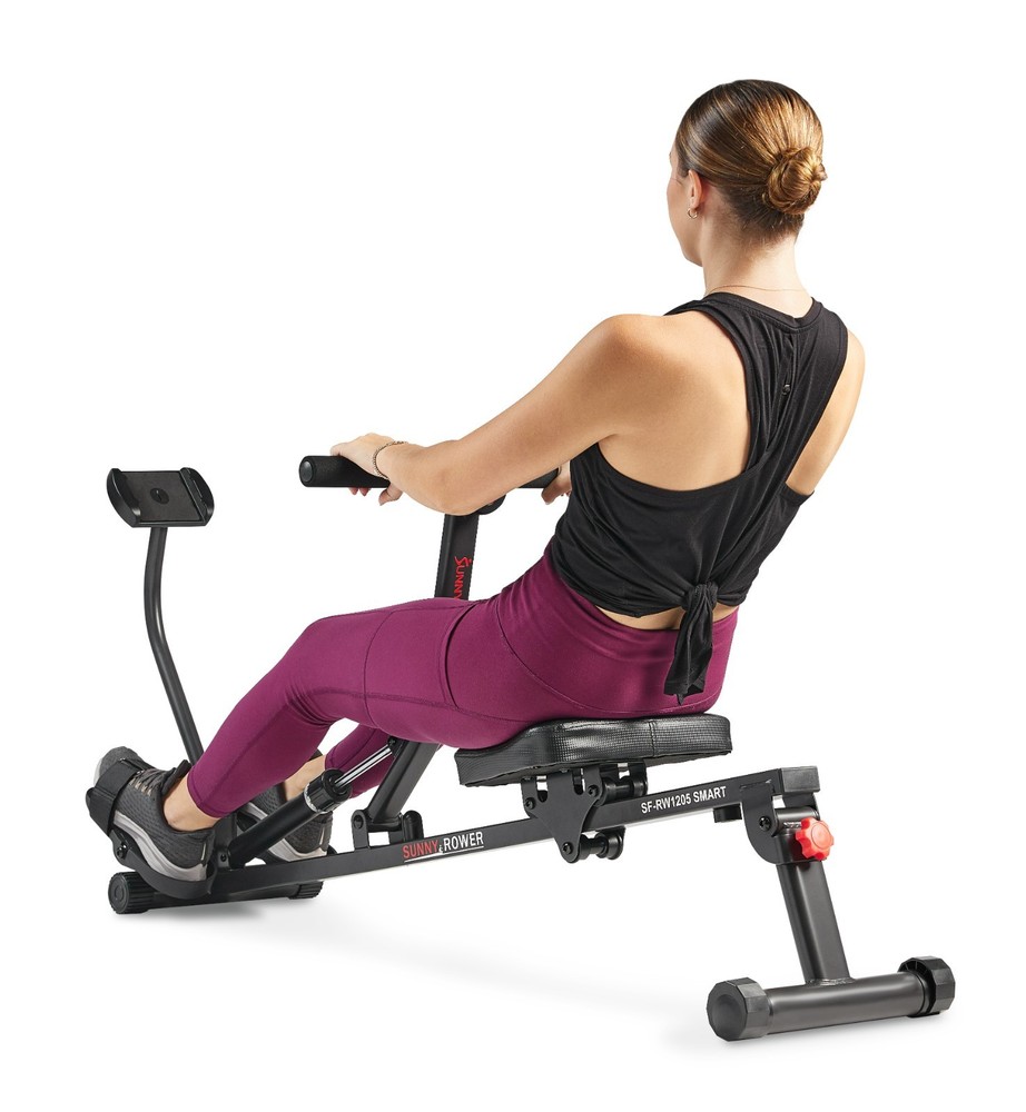 Compact Rowing Machine Quiet Smooth Adjustable Resistance Fully Body Workout