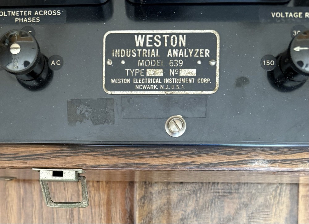 Untested — Weston Model 639 Industrial Analyzer Type 2 — Must Read Description