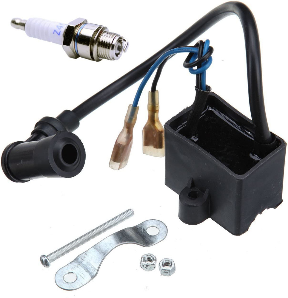 CDI Ignition Coil & Spark Plug for 50Cc 66Cc 80Cc Engine Motor Motoriz
