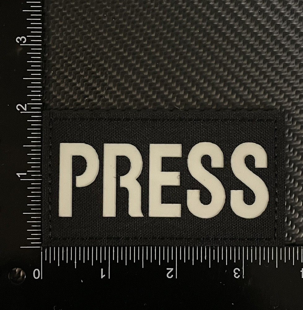 Press Reflective GITD Glow Tactical Duty Patch Hook Loop Backing