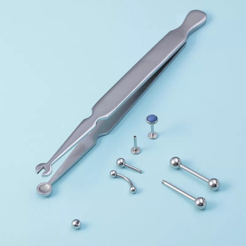 BEAD BALL HOLDING TWEEZERS 4 1/2 PIERCING TOOL