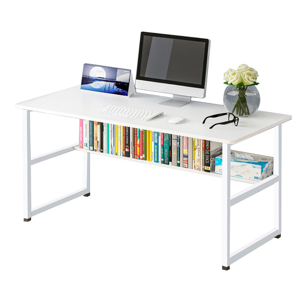 43" Modern Laptop Computer Desk Office Table PC Laptop Study Writing Desk White