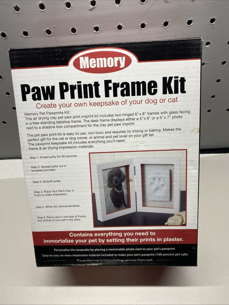 Memory Paw Print Frame and Plaster Kit - Immortalize Your Pet