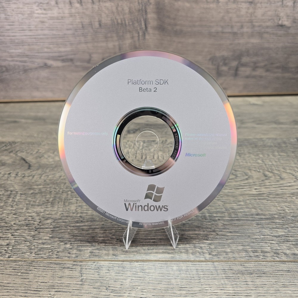 2001 Windows Platform SDK Beta 2 CD Disc - Excellent Condition