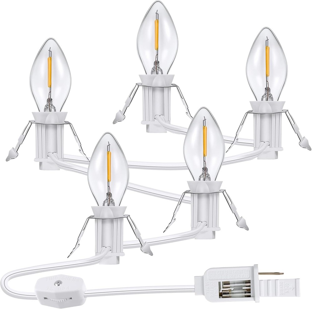 Xmas Village Light 1-Pack C7 String Bulbs Blow Mold Light Kit